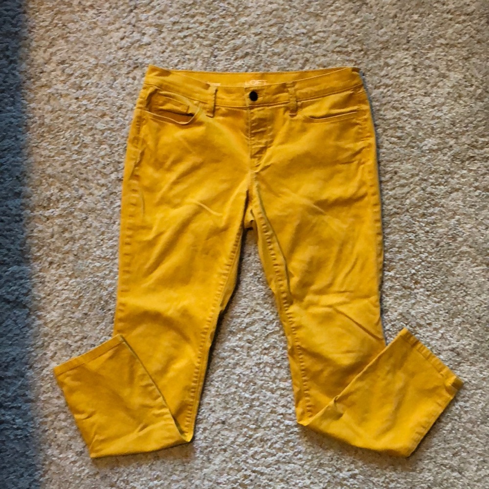 Mustard Yellow Cropped Pants